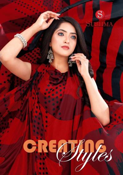 CREATING STYLES BY SUSHMA CRAPE SAREE MANUFACTURER IN INDIA